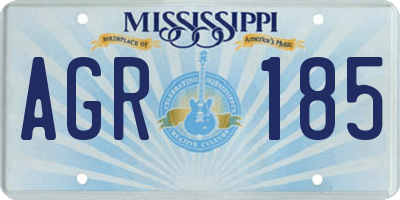 MS license plate AGR185