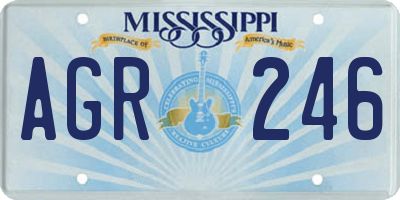 MS license plate AGR246
