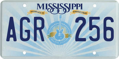 MS license plate AGR256