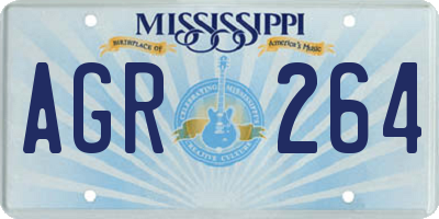 MS license plate AGR264