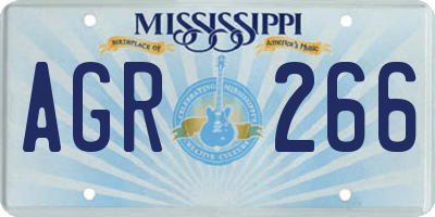 MS license plate AGR266