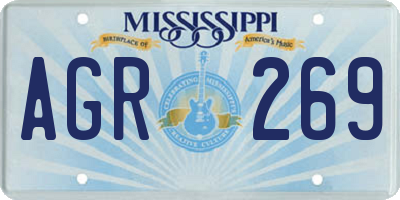 MS license plate AGR269