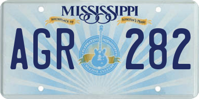MS license plate AGR282