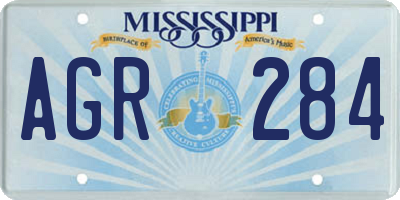 MS license plate AGR284
