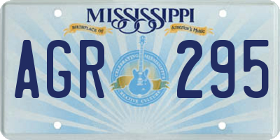 MS license plate AGR295