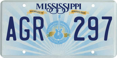 MS license plate AGR297