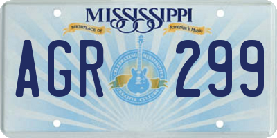 MS license plate AGR299