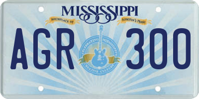 MS license plate AGR300