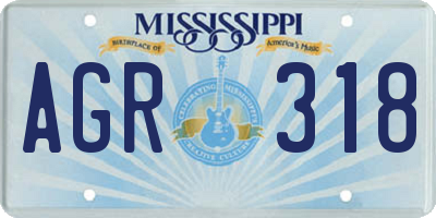MS license plate AGR318