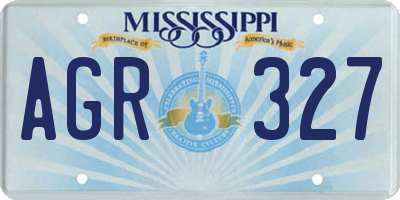 MS license plate AGR327