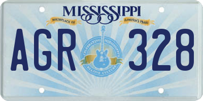 MS license plate AGR328