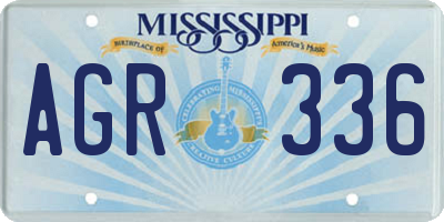 MS license plate AGR336