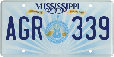 MS license plate AGR339