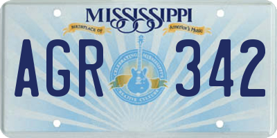 MS license plate AGR342