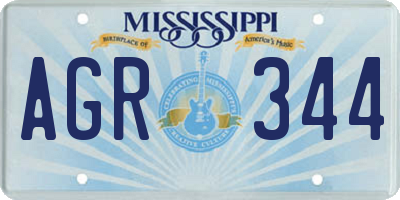 MS license plate AGR344