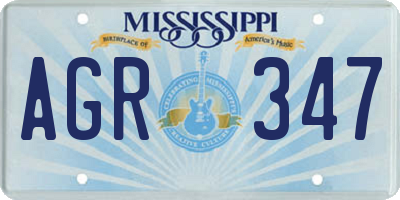 MS license plate AGR347