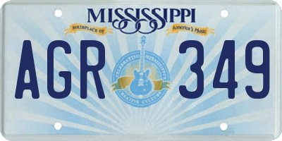 MS license plate AGR349