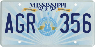 MS license plate AGR356