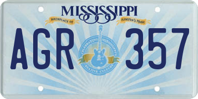 MS license plate AGR357