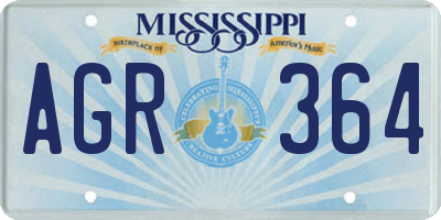 MS license plate AGR364