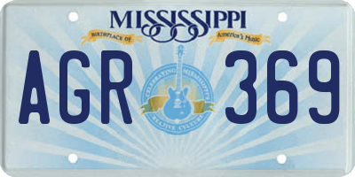 MS license plate AGR369