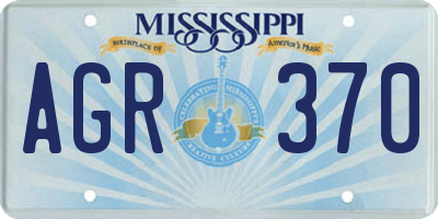 MS license plate AGR370