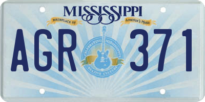 MS license plate AGR371