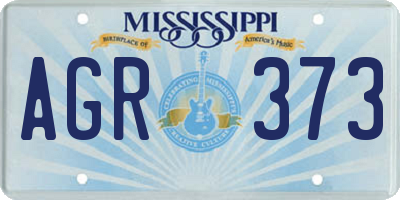 MS license plate AGR373