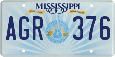 MS license plate AGR376