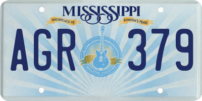 MS license plate AGR379