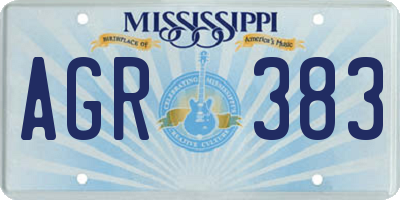 MS license plate AGR383