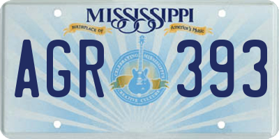 MS license plate AGR393