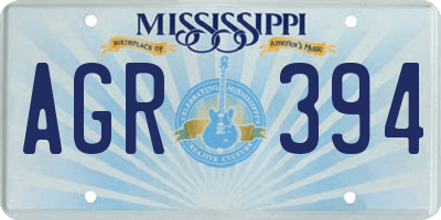 MS license plate AGR394