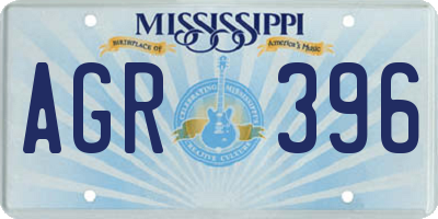 MS license plate AGR396