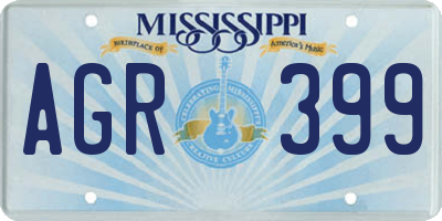 MS license plate AGR399
