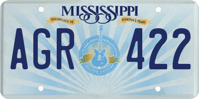 MS license plate AGR422