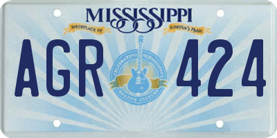 MS license plate AGR424