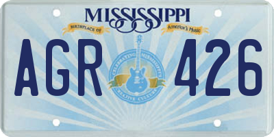 MS license plate AGR426