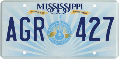 MS license plate AGR427