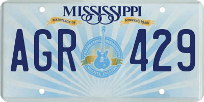 MS license plate AGR429
