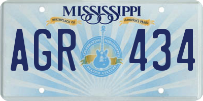 MS license plate AGR434