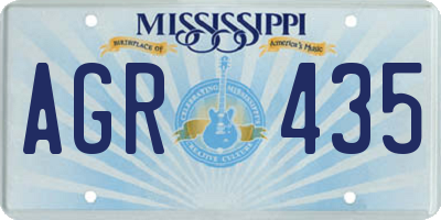 MS license plate AGR435