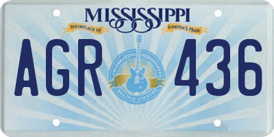 MS license plate AGR436