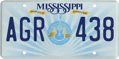 MS license plate AGR438