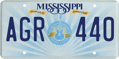 MS license plate AGR440