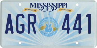 MS license plate AGR441