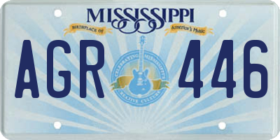MS license plate AGR446