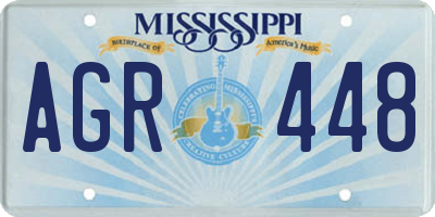 MS license plate AGR448