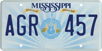 MS license plate AGR457