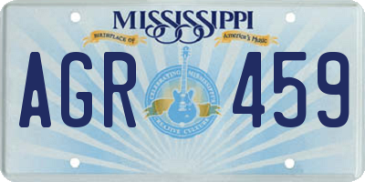 MS license plate AGR459